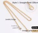 Style1 Straight Gold 100Cm