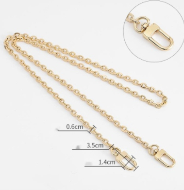 Straight gold flat buckl 110CM