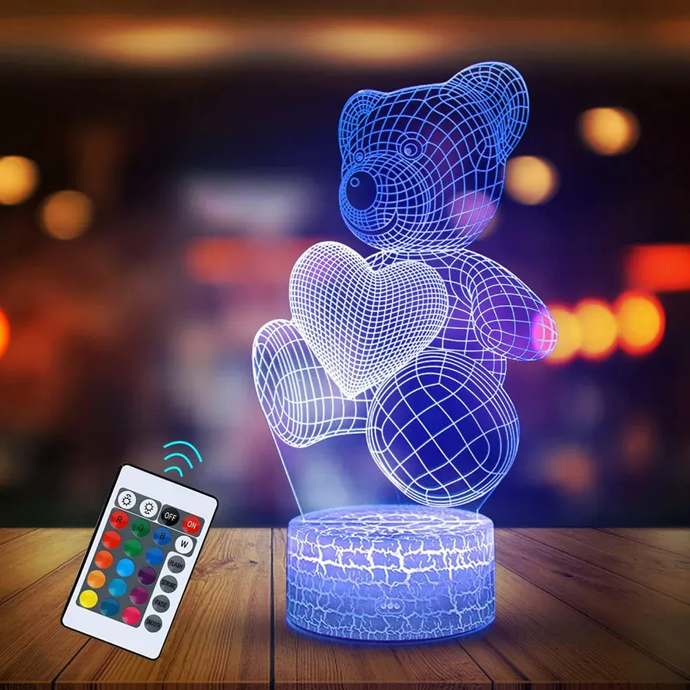 3D Lamp Acrylic USB LED Night Lights Neon Sign Lamp Xmas Christmas Decorations For Home Bedroom Birthday Decor Valentines Day Gifts – image 4