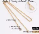 Style1 Straight Gold 105Cm