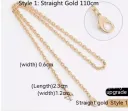 Style1 Straight Gold 110Cm