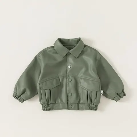 Children's Coat Autumn Leather Top