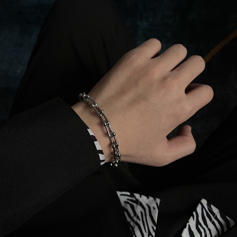 Minimalist Ins Horseshoe Chain Men's Bracelet
