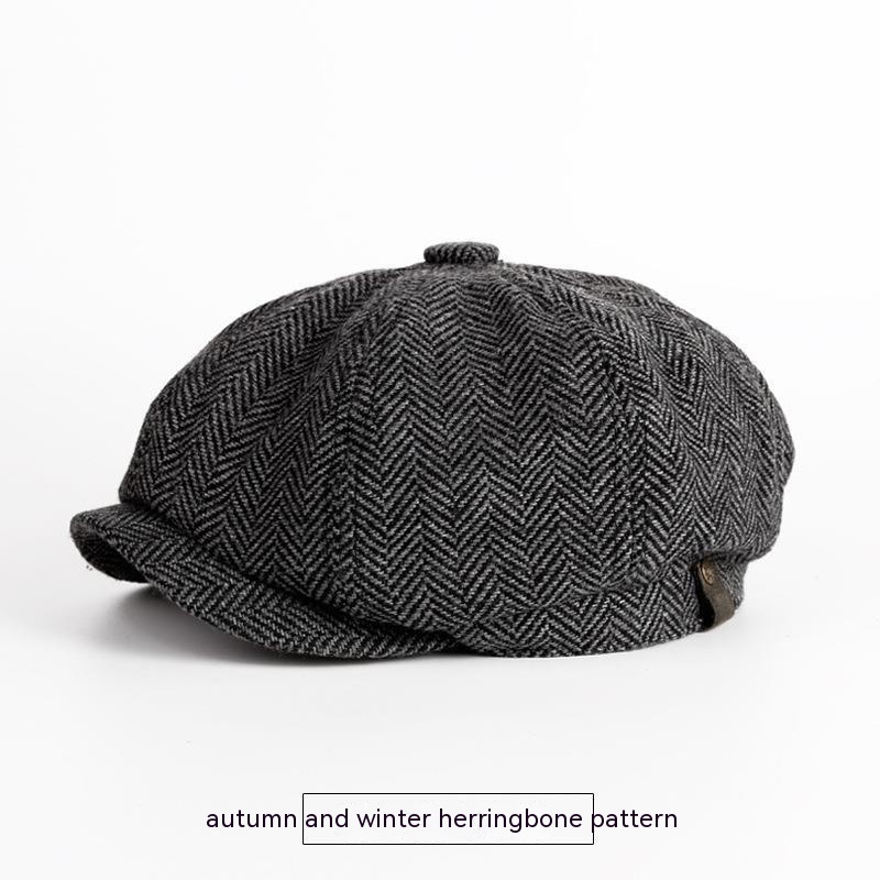 Herringbone Black Grey