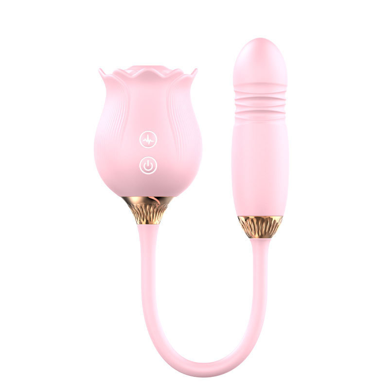 Rose Suction Telescopic Vibrator For Women's Use 15