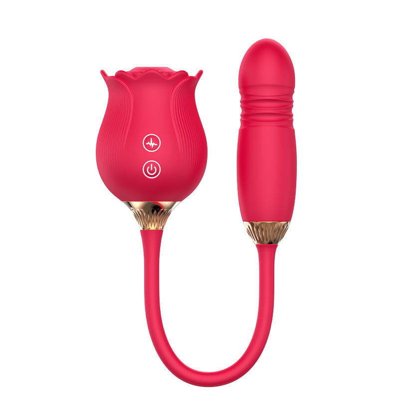 Rose Suction Telescopic Vibrator For Women's Use 13
