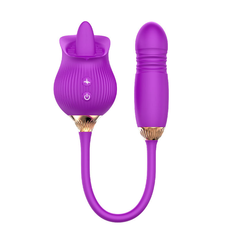 Rose Suction Telescopic Vibrator For Women's Use 18