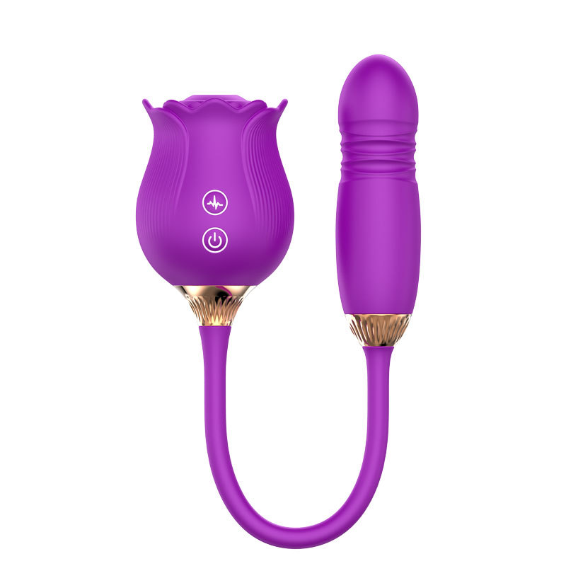Rose Suction Telescopic Vibrator For Women's Use 14