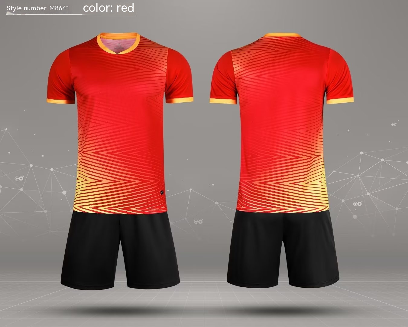 Printed Short Sleeve Children's Football Uniforms Suit Men