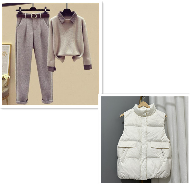 Beige white set