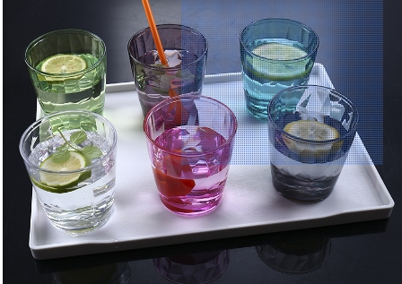 Acrylic Restaurant Tea Cup Transparent PC Plastic Octagon Cup