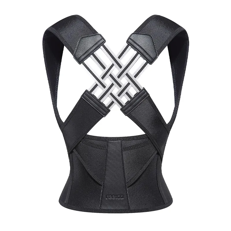 Smart Adjustment Anti-Humpback Comfortable Posture Correction Belt - Black