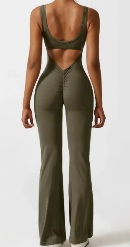 Tight Yoga Bodysuit Casual Hollow Seamless Womens Clothing - S-Color5