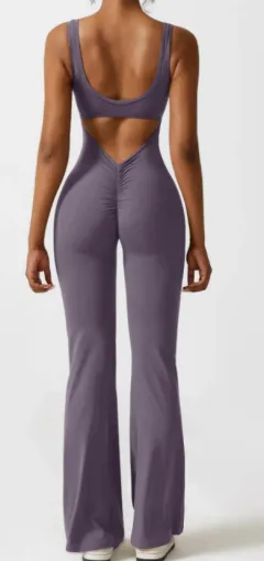 Tight Yoga Bodysuit Casual Hollow Seamless Womens Clothing - Color4 - View 1