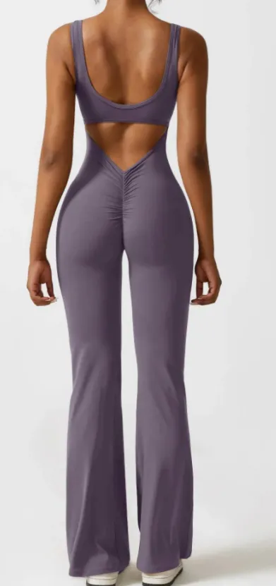 Tight Yoga Bodysuit Casual Hollow Seamless Womens Clothing - Color4