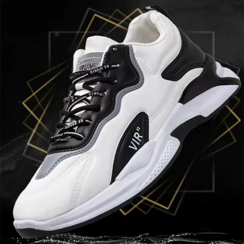 Fashion Black White Sneakers Casual Outdoor Lightweight Breathable Sports