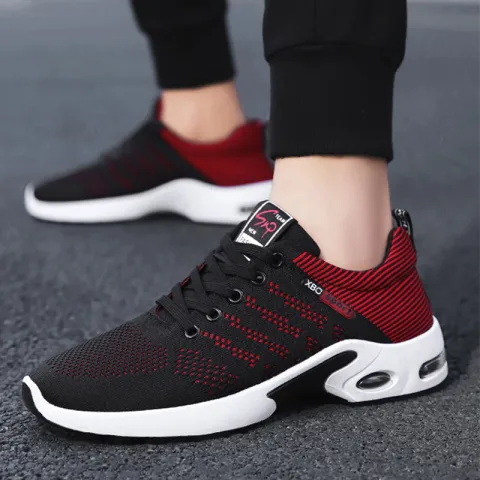Fashion Mesh Shoes with Striped Design Men Outdoor Breathable