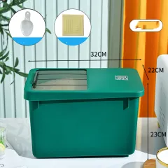 Cat Dog Food Storage Bucket Food Bucket Storage Box - Green Simple Stickers - View 1