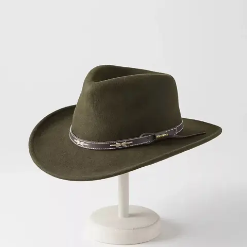 Autumn and Winter Men's Woolen Jazz Denim Hat