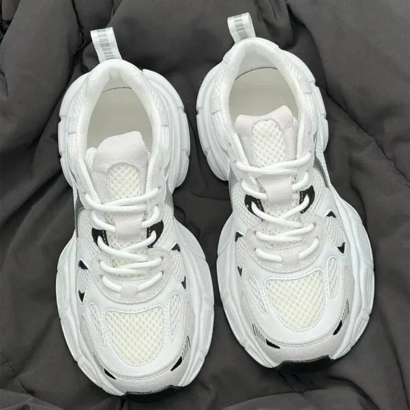 Polar Wave Versatile Mesh Platform Shoes Breathable Casual Sports - Beige