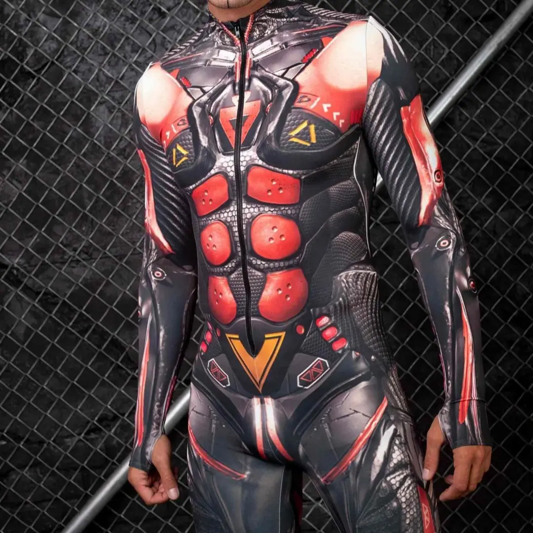 3D Armour Print Bodysuit