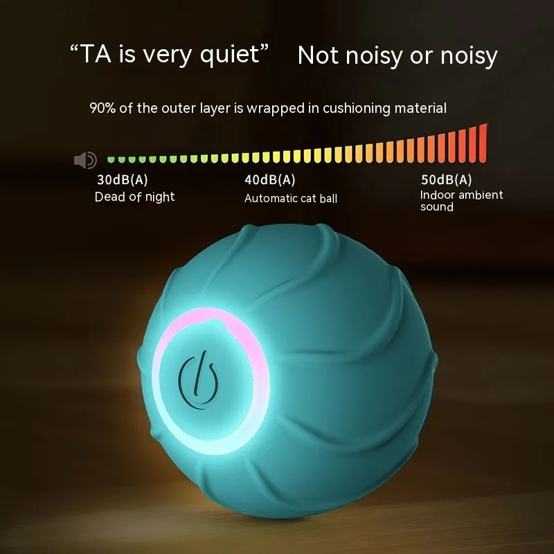 Smart Cat Toys Rolling Ball Pet Cat Owner Interactive Pets Toys Automatic Bouncing Ball USB Self Hi Teasing Kittens Jumping Ball – image 6