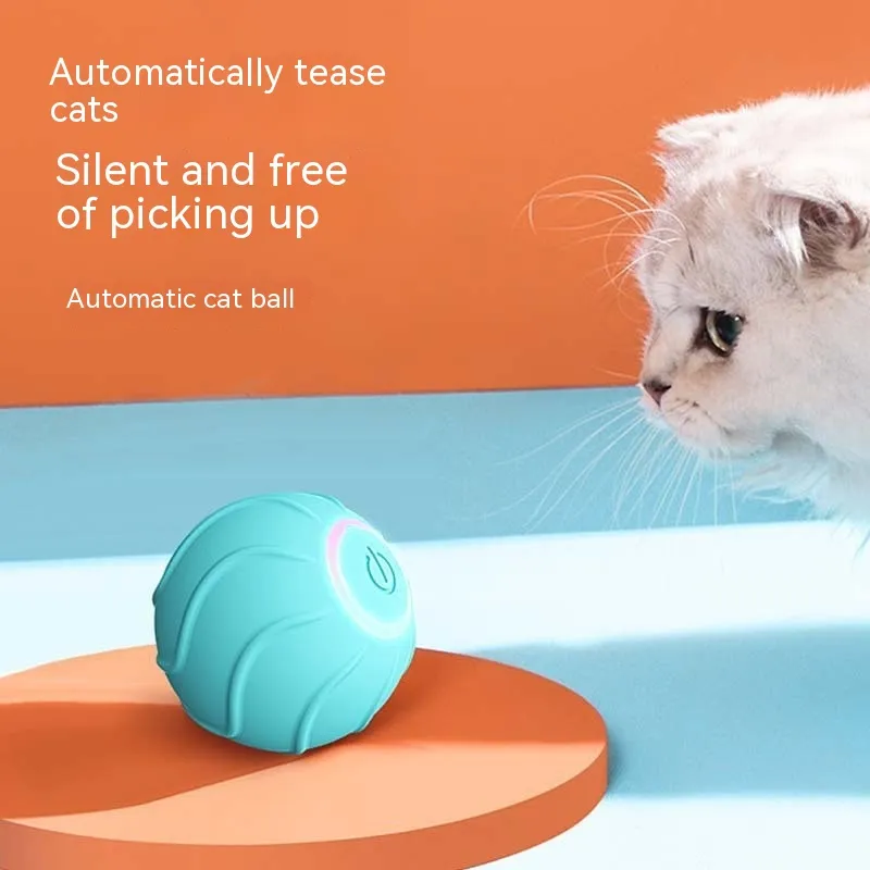 Smart Cat Toys Rolling Ball Pet Cat Owner Interactive Pets Toys Automatic Bouncing Ball USB Self Hi Teasing Kittens Jumping Ball – image 3