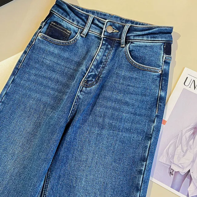 Vintage Handmade Embroidered Warm Washed Jeans Blue - Shop at LoveMi