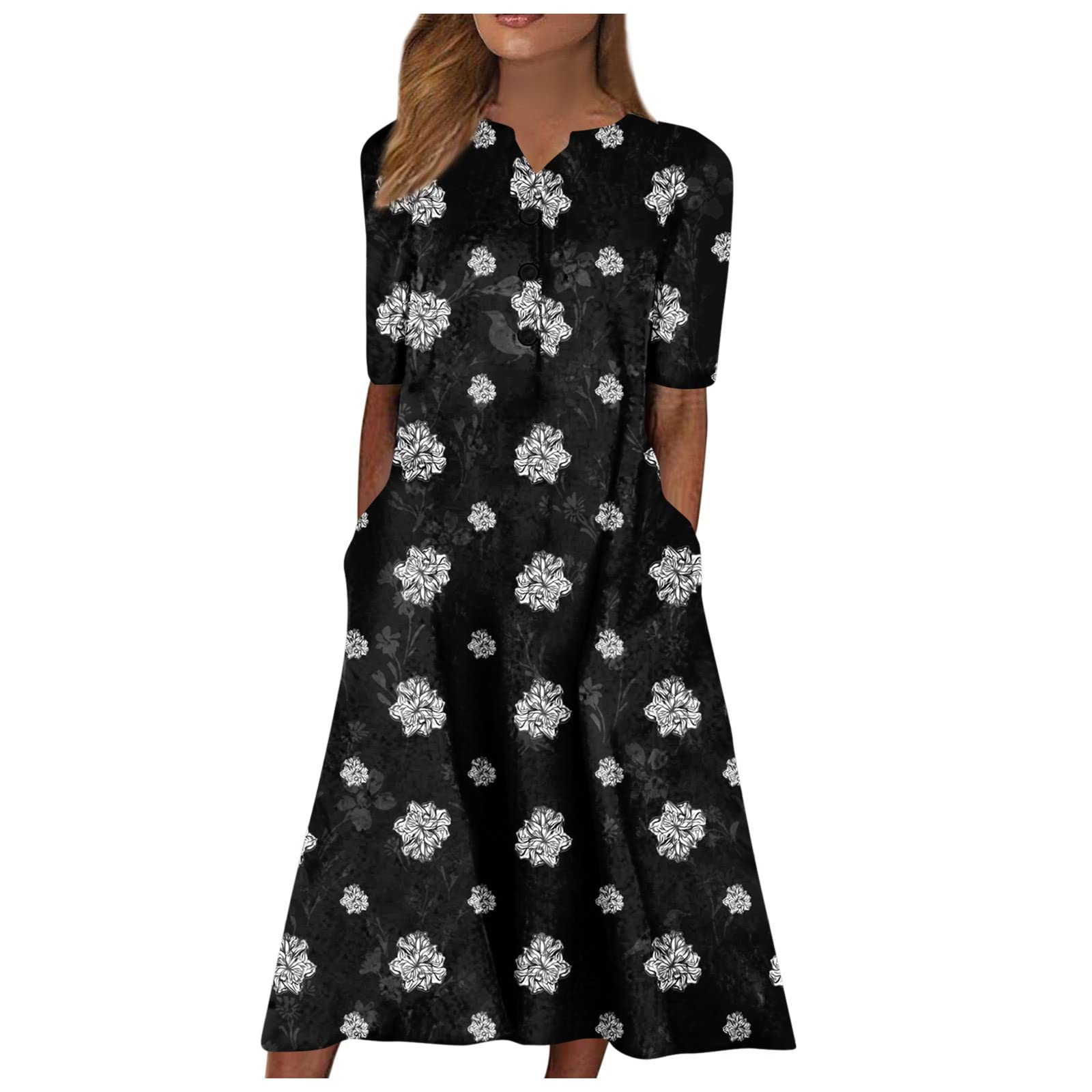 Women's Long Sleeve Long Printed Dress