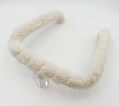 White Plush Glasses Hair Band