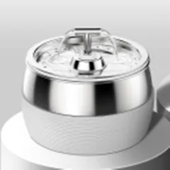 Stainless Steel Pet Water Dispenser - Stainless Steel White - View 1