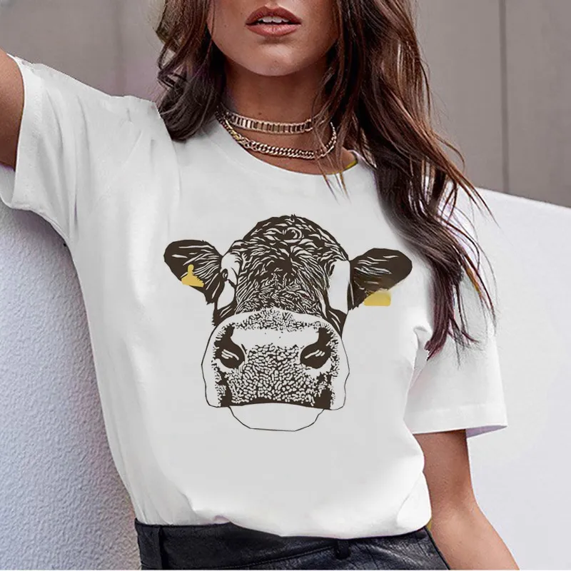European And American Charloch Digital Printing Casual Round Neck Short Sleeves - Style24716