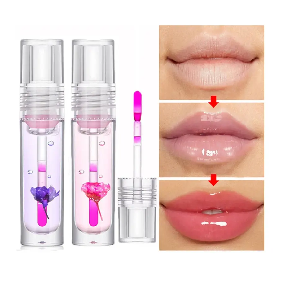 Flower Color Changing Lip Oil Moisturizing Jelly