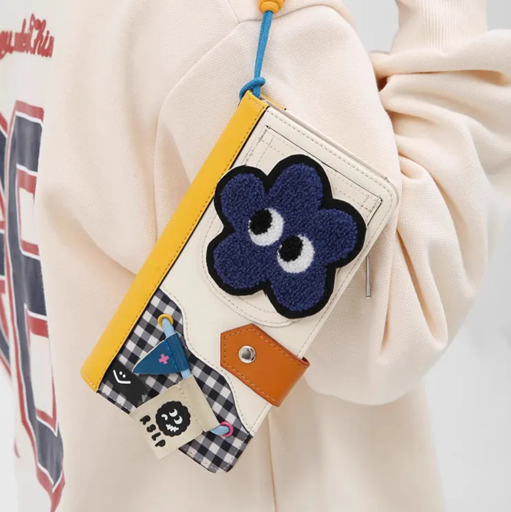 New Long Zipper Coin Purse Multiple Card Slots Sets In One Cute Cartoon Teenage Girl Heart Funny - Cartoon Wallet