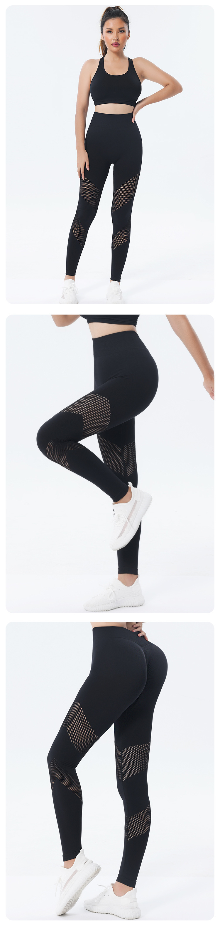 Title 7, New Hollow Design Gradient Printed Yoga Pants S...