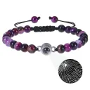 Purple Striped Agate Bracelet