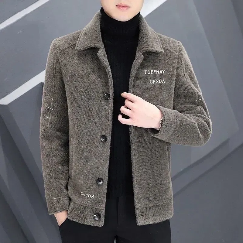 Men's Woolen Coat Short Autumn and Winter Padded Jacket