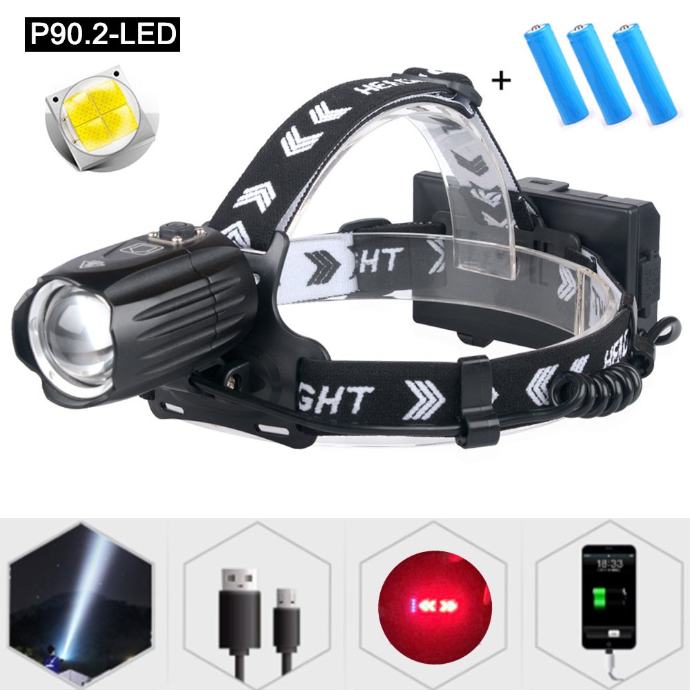 Headlight plus 3 18650 batteri