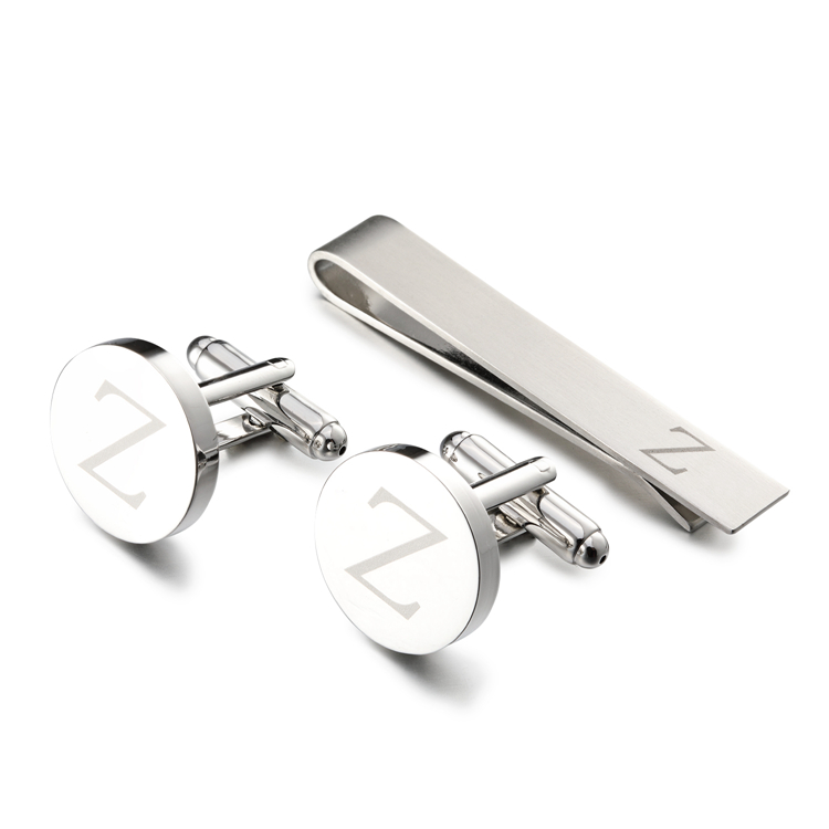 French Cufflinks Men's A Letter Cufflinks Collar Clip Suit — foto 2