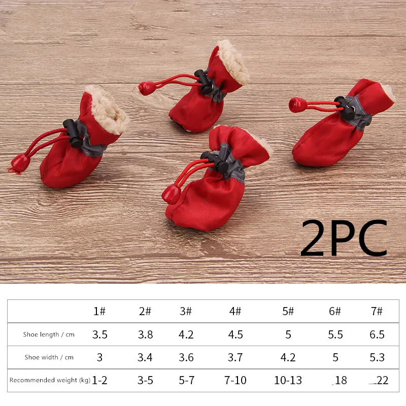 Pet shoes dog soft soled shoes - Red 2Pc