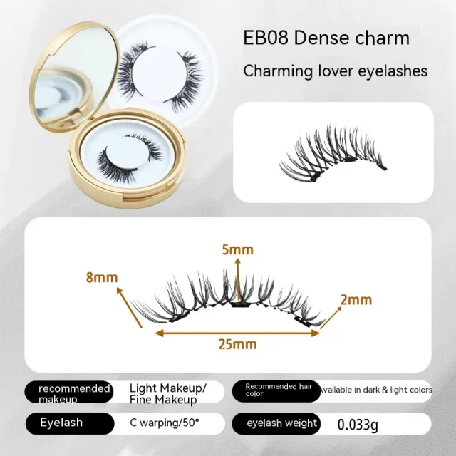 Magnetic False Eyelashes Natural Simulation Tool Outfit Eb08 Suit - Shop at LoveMi