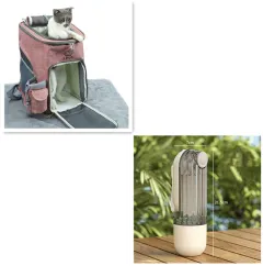 2 In 1 Pet Water Cup Segment Design Green Dog Walking Portable Drinking Cup Dog Feeding Supplies Pet Supplies Dog Walking Water Feeder Pets Product... - View 1