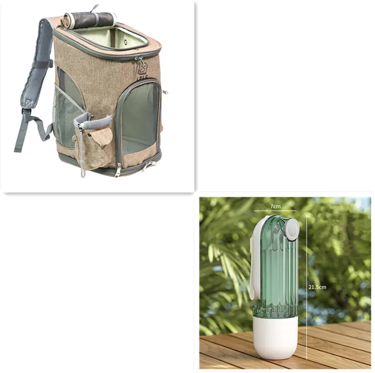 2 In 1 Pet Water Cup Segment Design Green Dog Walking Portable Drinking Cup Dog Feeding Supplies Pet Supplies Dog Walking Water Feeder Pets Product...