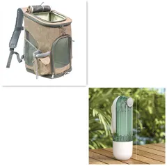 2 In 1 Pet Water Cup Segment Design Green Dog Walking Portable Drinking Cup Dog Feeding Supplies Pet Supplies Dog Walking Water Feeder Pets Product... - View 1