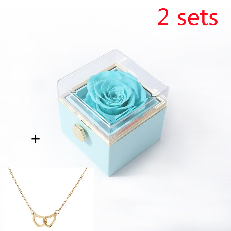 Blue Box Gold Necklace 2PC