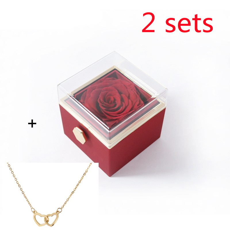 Red box gold necklace 2PC