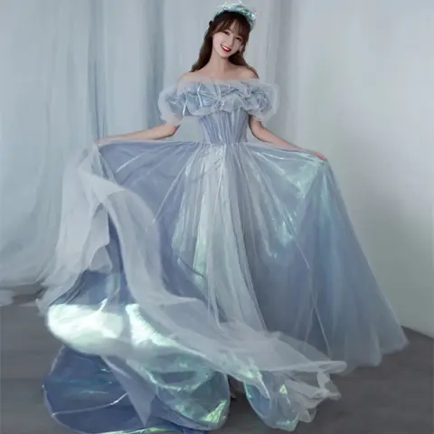 Evening Gown for Women Haze Blue Fairy