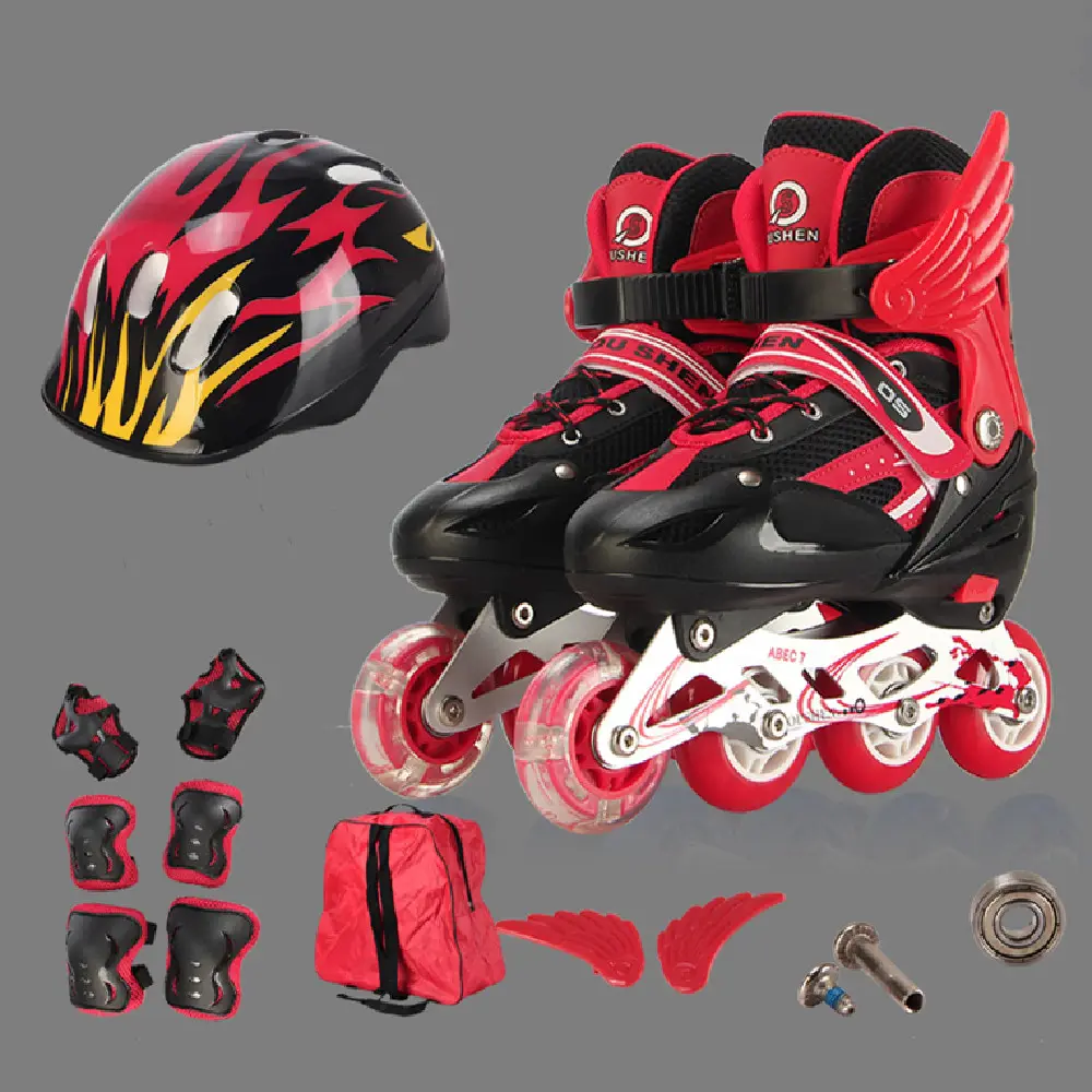 PU Single Adjustable Children the Skating Shoes