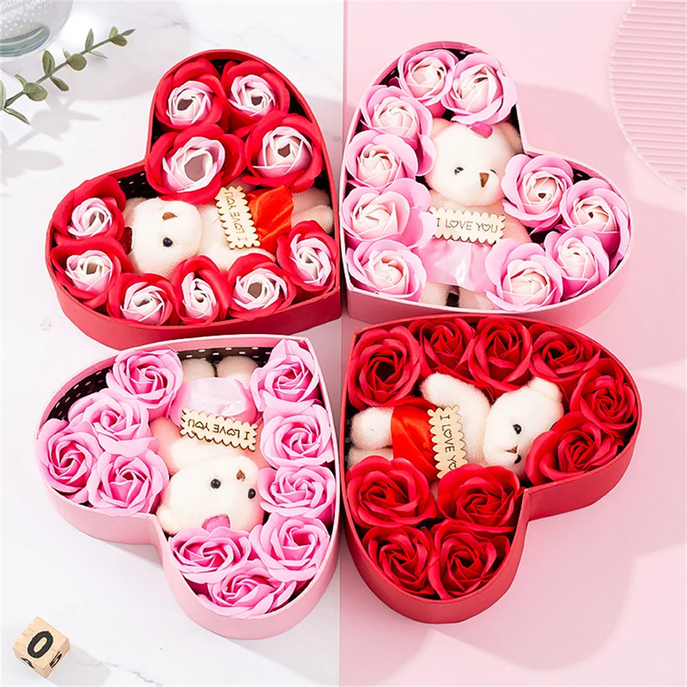 Heart-shaped Rose Red Gift Box New Year Christmas Gift Box Valentine's ...