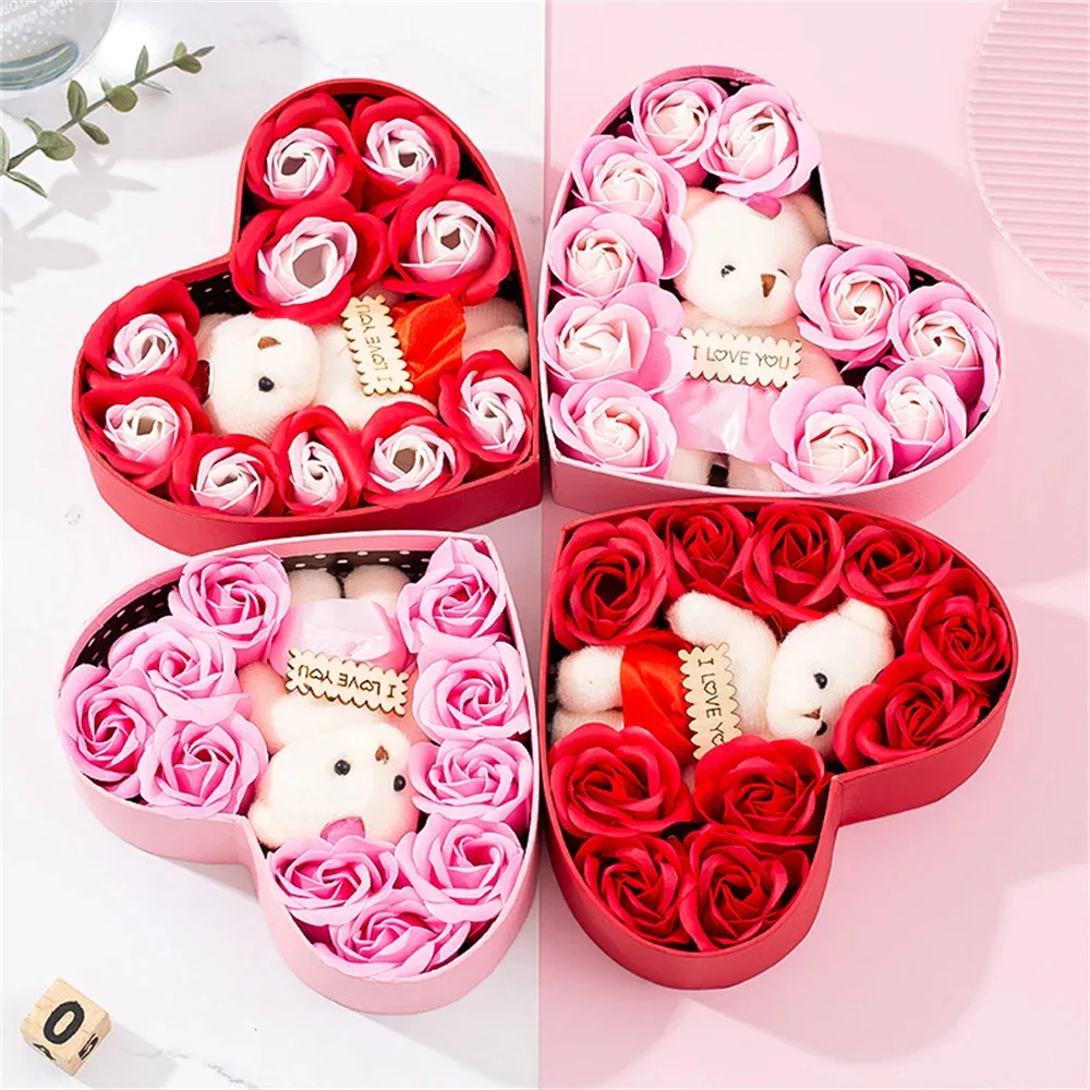 Heart-shaped Rose Red Gift Box New Year Christmas Box
